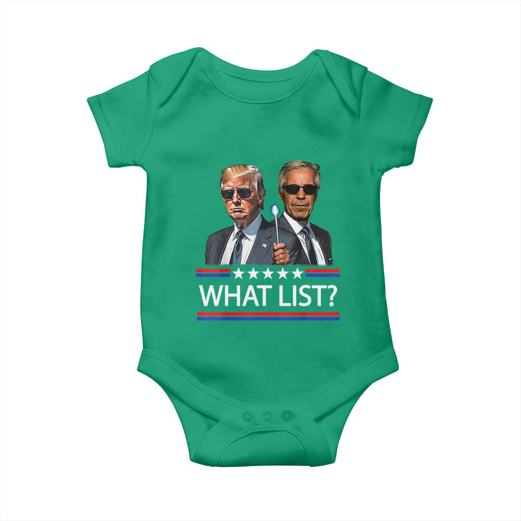 Funny Political Conspiracy Parody Baby Onesie What List Men in Black Meme - Wonder Print Shop
