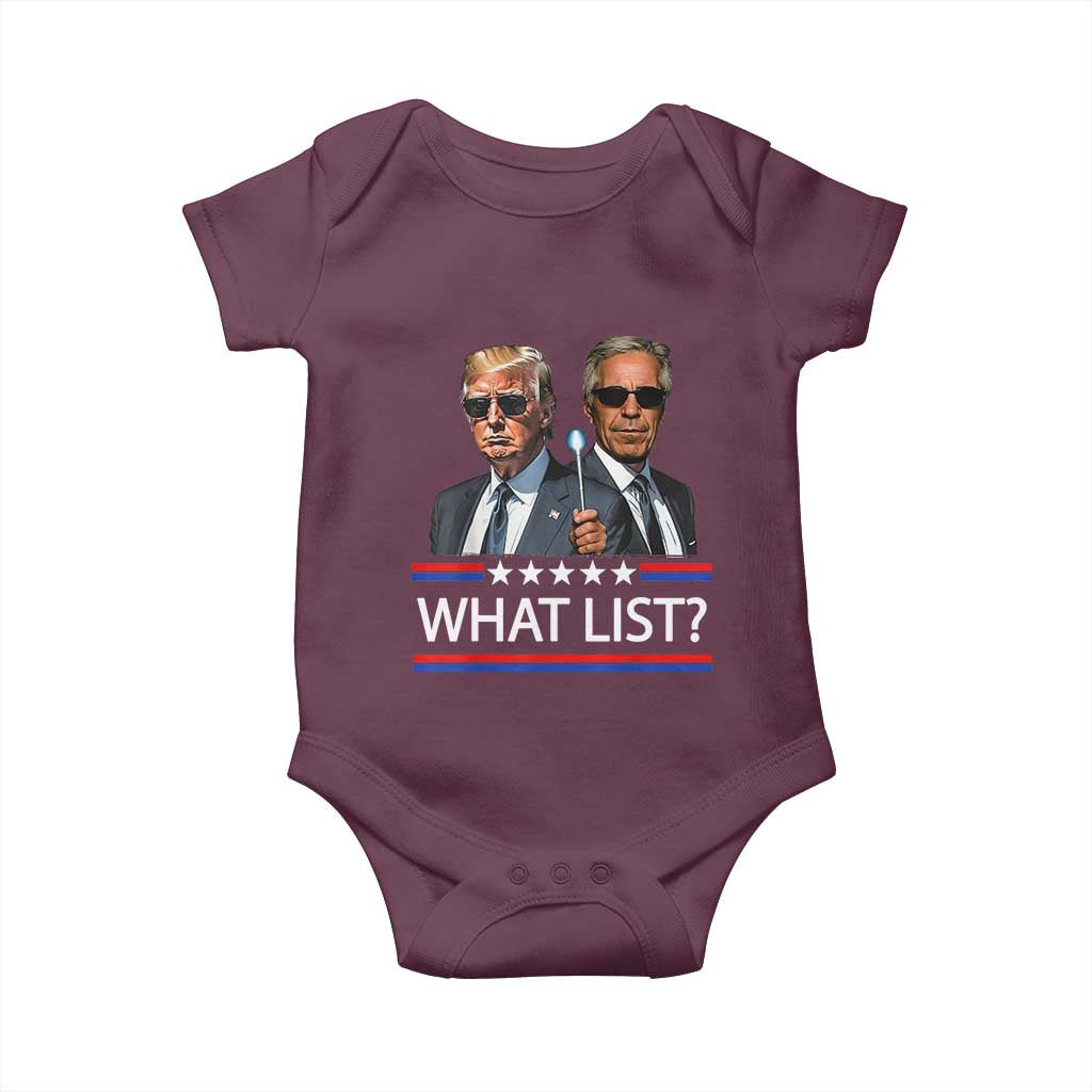 Funny Political Conspiracy Parody Baby Onesie What List Men in Black Meme - Wonder Print Shop