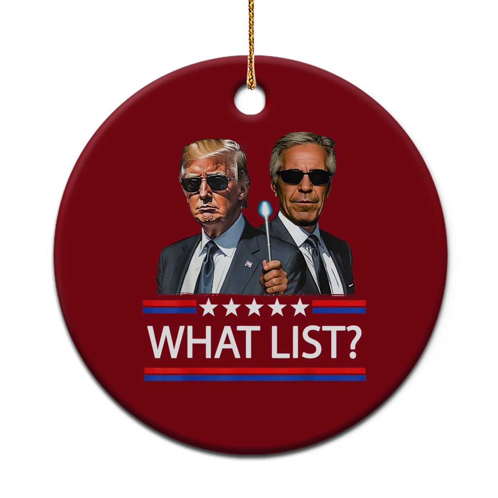 Funny Political Conspiracy Parody Ceramic Ornament What List Men in Black Meme - Wonder Print Shop