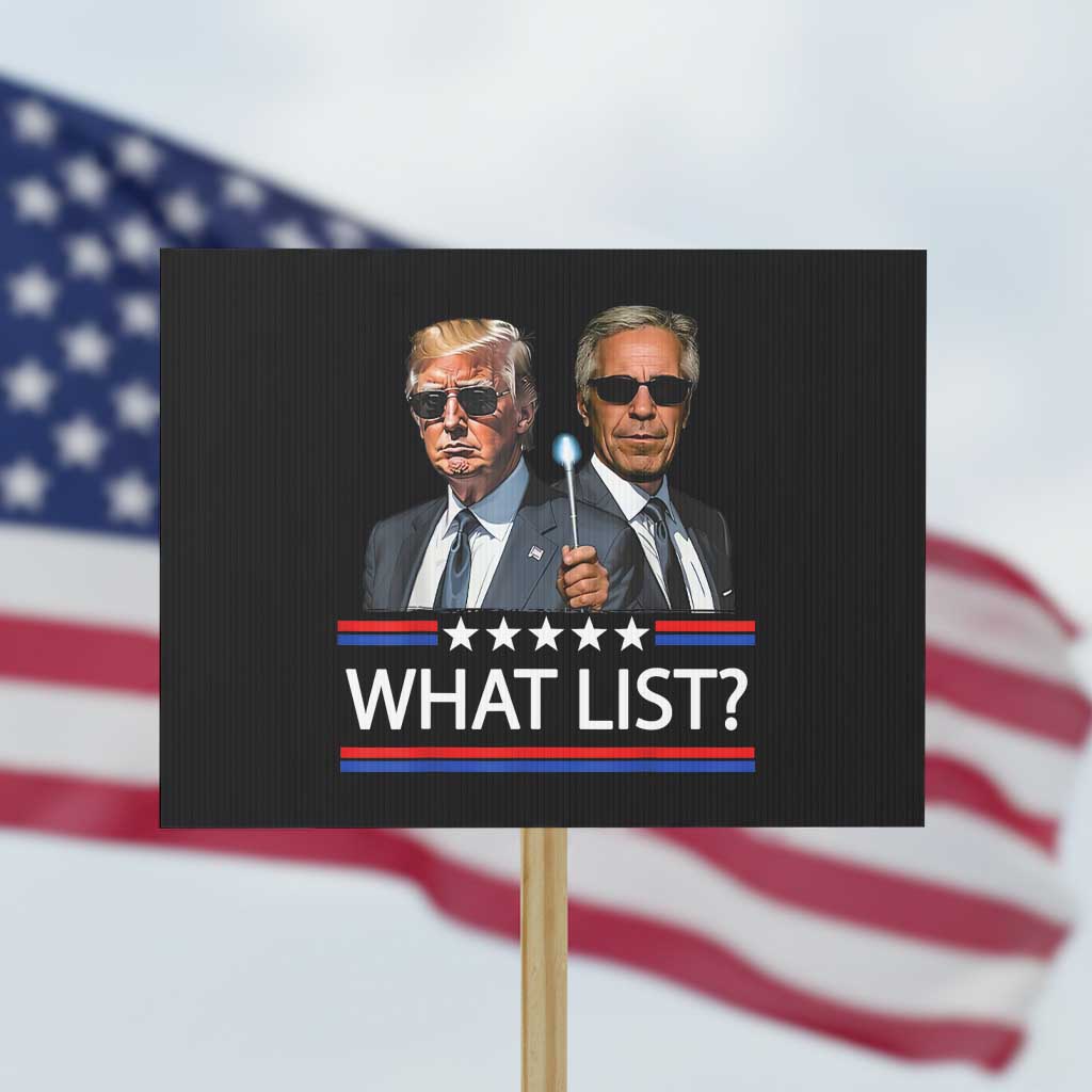 Funny Political Conspiracy Parody Protest Sign What List Men in Black Meme - Wonder Print Shop