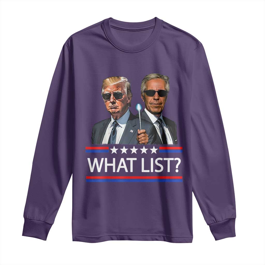 Funny Political Conspiracy Parody Long Sleeve Shirt What List Men in Black Meme - Wonder Print Shop