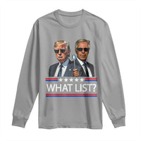 Funny Political Conspiracy Parody Long Sleeve Shirt What List Men in Black Meme - Wonder Print Shop