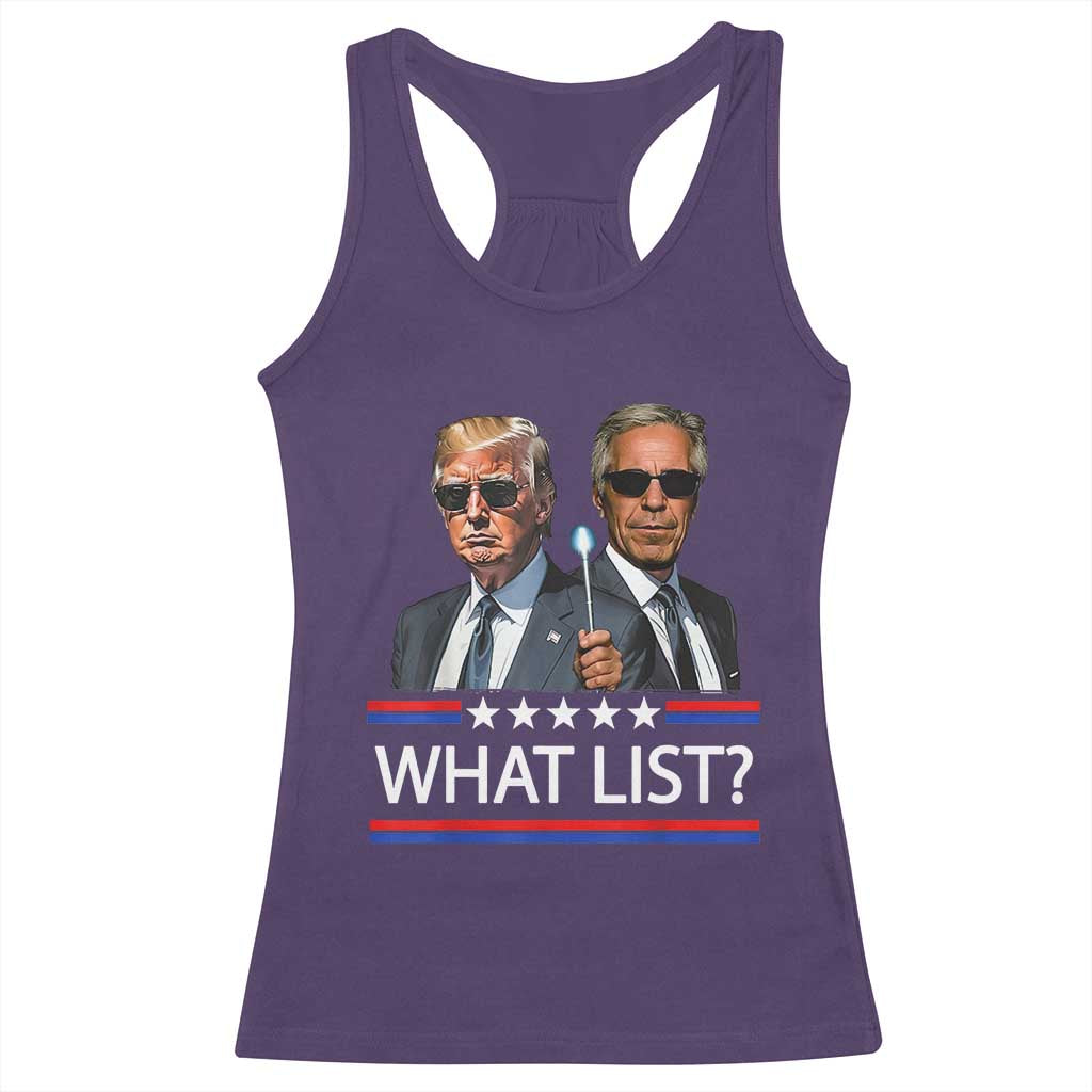 Funny Political Conspiracy Parody Racerback Tank Top What List Men in Black Meme - Wonder Print Shop