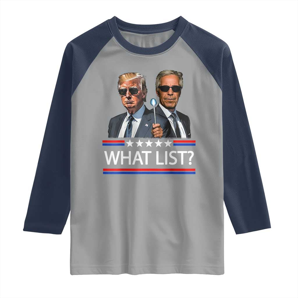 Funny Political Conspiracy Parody Raglan Shirt What List Men in Black Meme - Wonder Print Shop