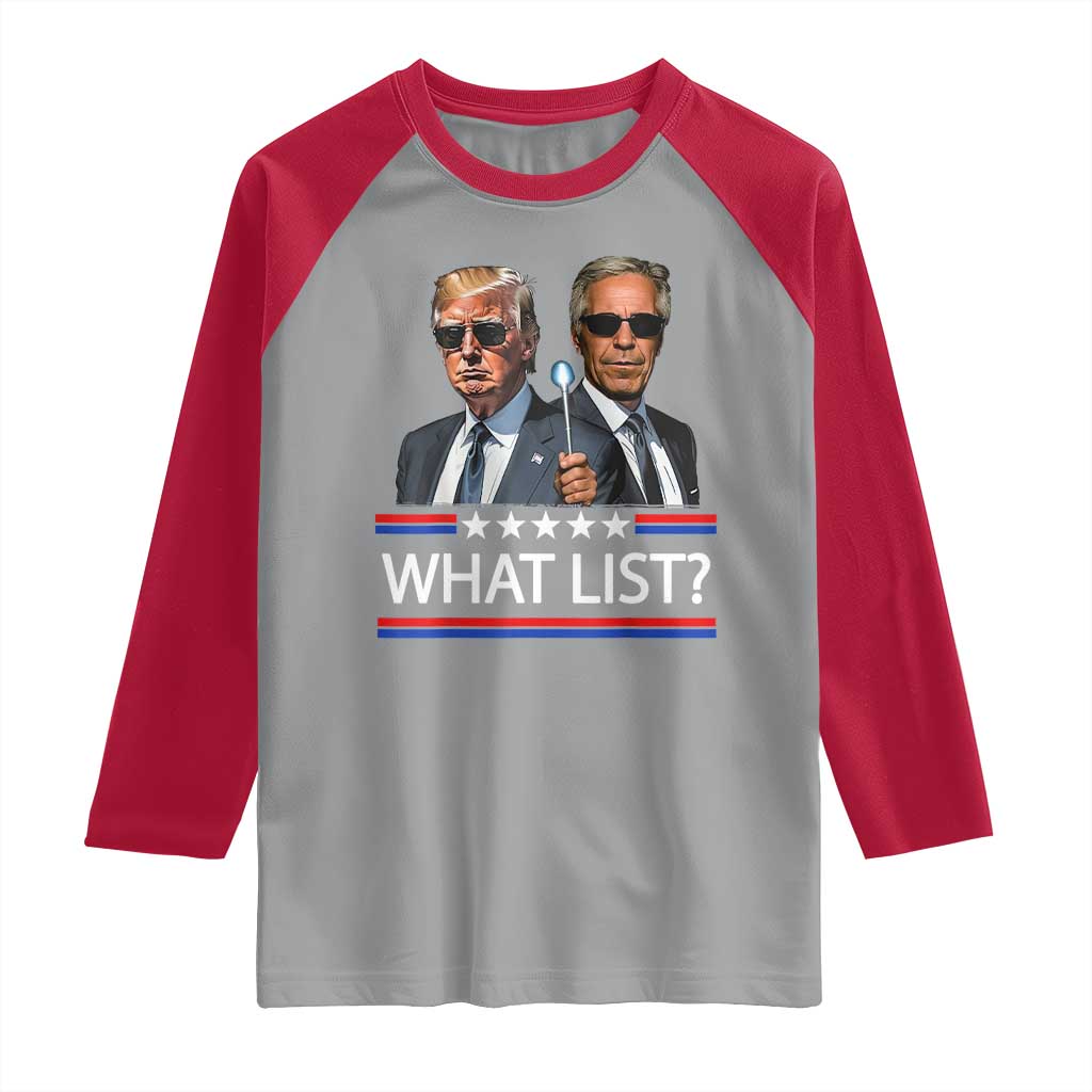 Funny Political Conspiracy Parody Raglan Shirt What List Men in Black Meme - Wonder Print Shop