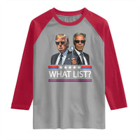 Funny Political Conspiracy Parody Raglan Shirt What List Men in Black Meme - Wonder Print Shop