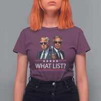 Funny Political Conspiracy Parody T Shirt For Women What List Men in Black Meme - Wonder Print Shop