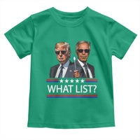 Funny Political Conspiracy Parody Toddler T Shirt What List Men in Black Meme - Wonder Print Shop