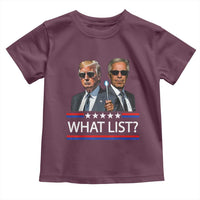 Funny Political Conspiracy Parody Toddler T Shirt What List Men in Black Meme - Wonder Print Shop