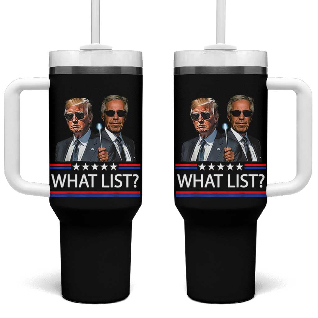 Funny Political Conspiracy Parody Tumbler With Handle What List Men in Black Meme - Wonder Print Shop