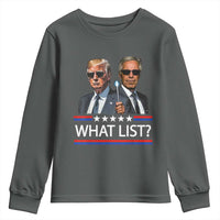 Funny Political Conspiracy Parody Youth Sweatshirt What List Men in Black Meme - Wonder Print Shop