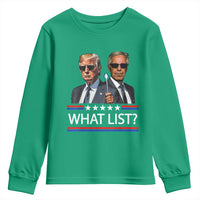 Funny Political Conspiracy Parody Youth Sweatshirt What List Men in Black Meme - Wonder Print Shop