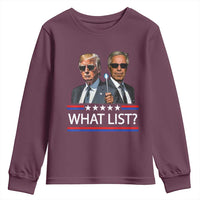 Funny Political Conspiracy Parody Youth Sweatshirt What List Men in Black Meme - Wonder Print Shop