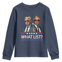 Funny Political Conspiracy Parody Youth Sweatshirt What List Men in Black Meme - Wonder Print Shop
