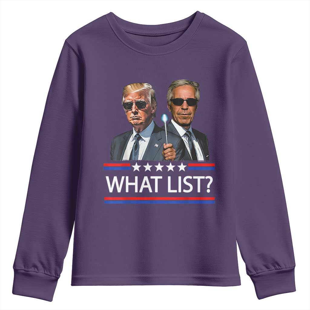 Funny Political Conspiracy Parody Youth Sweatshirt What List Men in Black Meme - Wonder Print Shop