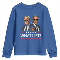Funny Political Conspiracy Parody Youth Sweatshirt What List Men in Black Meme - Wonder Print Shop