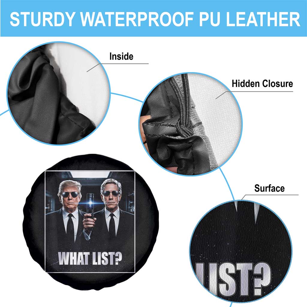 What List Dark Political Humor Spare Tire Cover Funny Political Conspiracy Parody - Wonder Print Shop