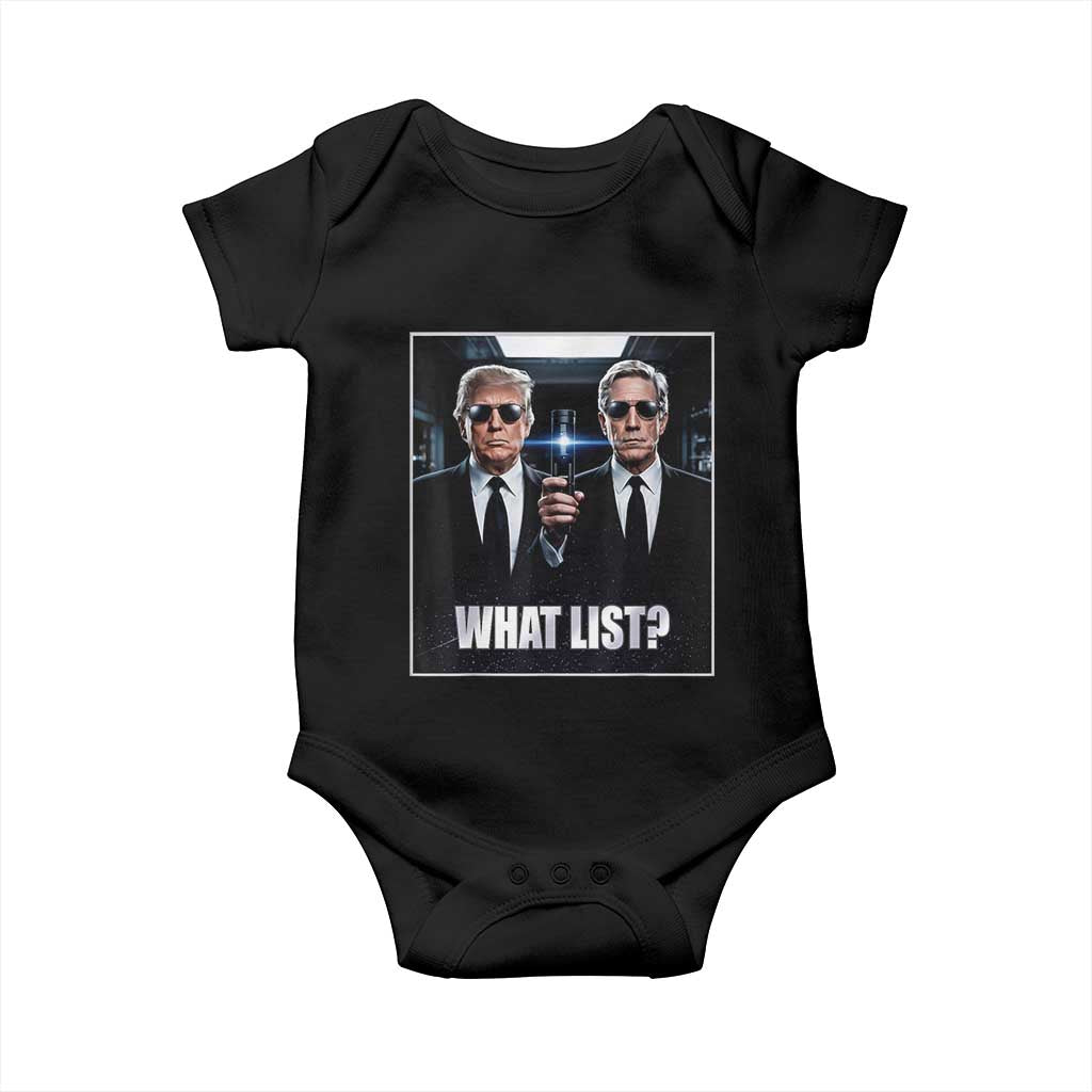What List Dark Political Humor Baby Onesie Funny Political Conspiracy Parody - Wonder Print Shop