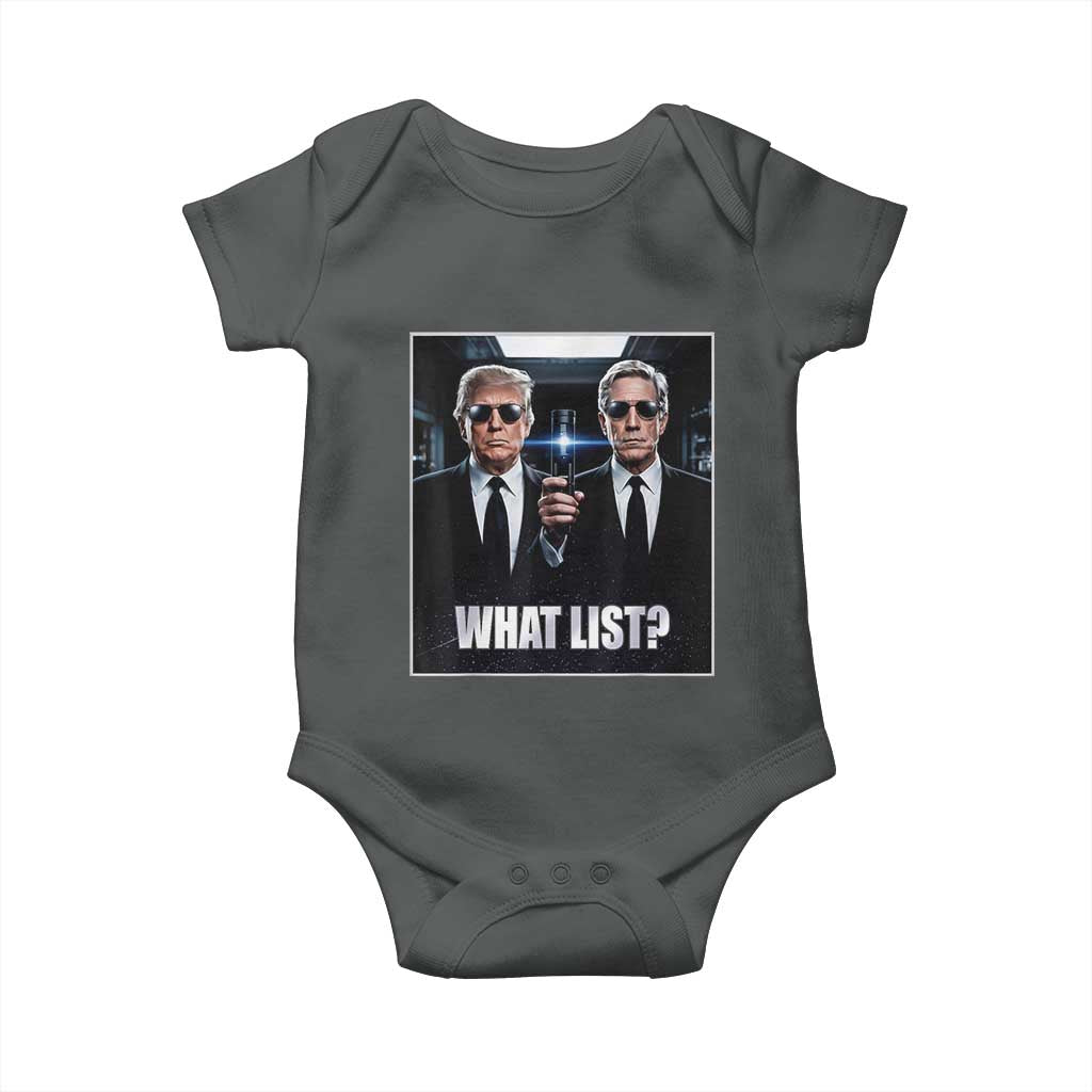 What List Dark Political Humor Baby Onesie Funny Political Conspiracy Parody - Wonder Print Shop