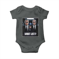 What List Dark Political Humor Baby Onesie Funny Political Conspiracy Parody - Wonder Print Shop