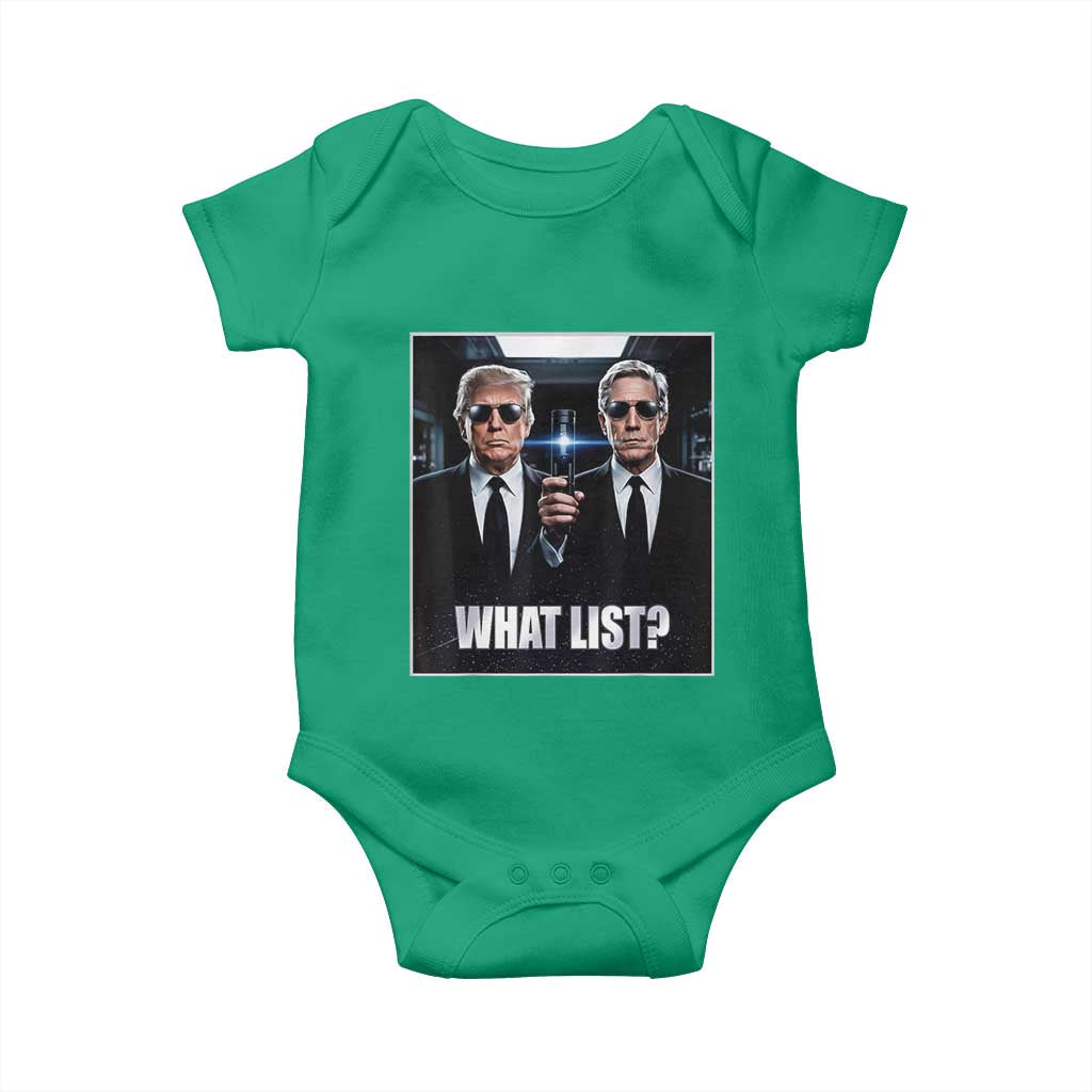 What List Dark Political Humor Baby Onesie Funny Political Conspiracy Parody - Wonder Print Shop