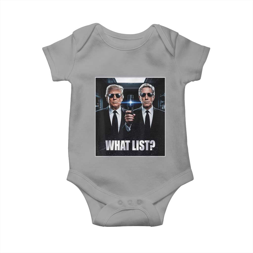 What List Dark Political Humor Baby Onesie Funny Political Conspiracy Parody - Wonder Print Shop