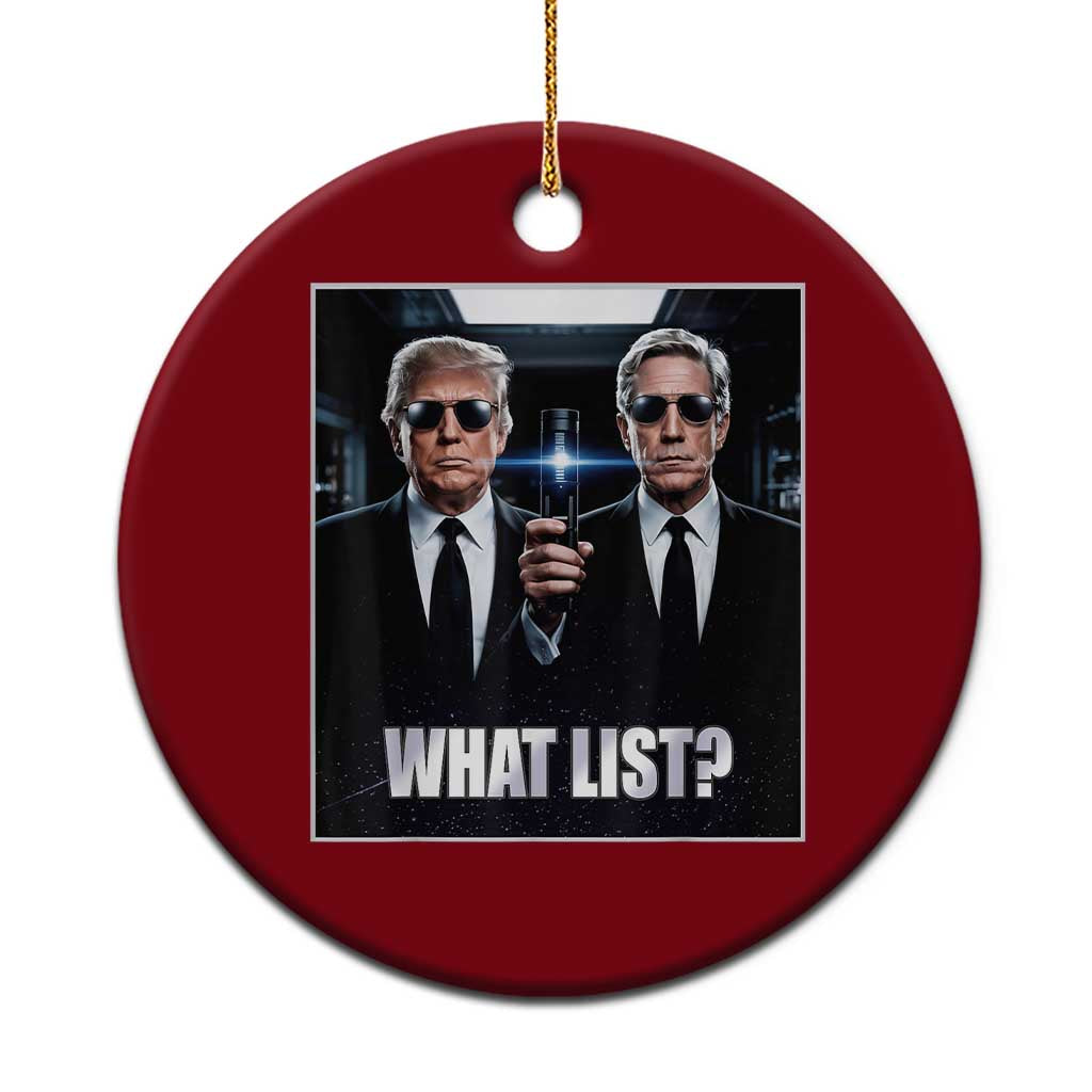 What List Dark Political Humor Ceramic Ornament Funny Political Conspiracy Parody - Wonder Print Shop