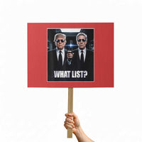 What List Dark Political Humor Protest Sign Funny Political Conspiracy Parody - Wonder Print Shop