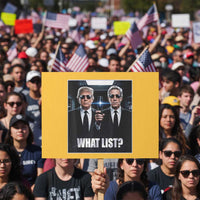 What List Dark Political Humor Protest Sign Funny Political Conspiracy Parody - Wonder Print Shop