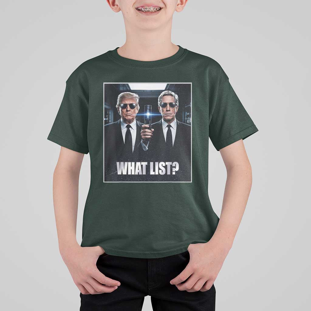 What List Dark Political Humor T Shirt For Kid Funny Political Conspiracy Parody - Wonder Print Shop