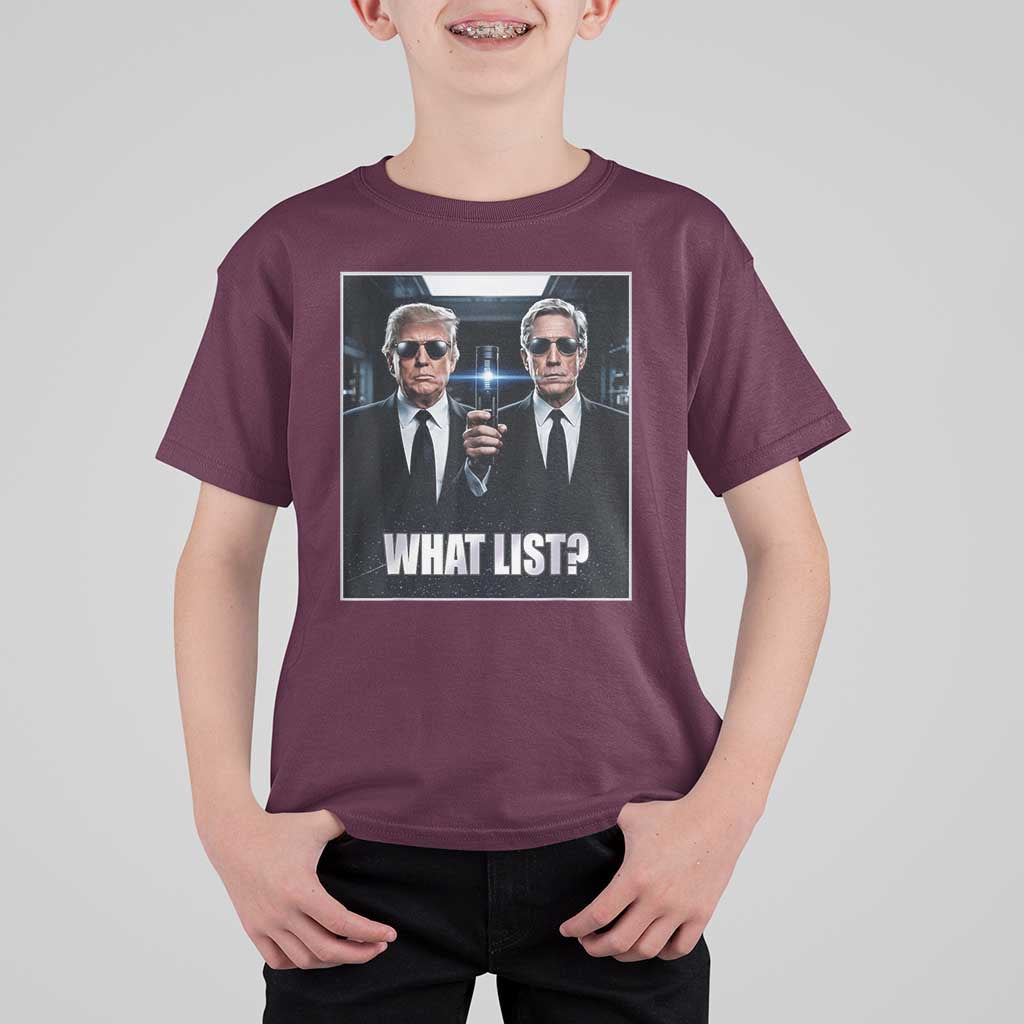 What List Dark Political Humor T Shirt For Kid Funny Political Conspiracy Parody - Wonder Print Shop