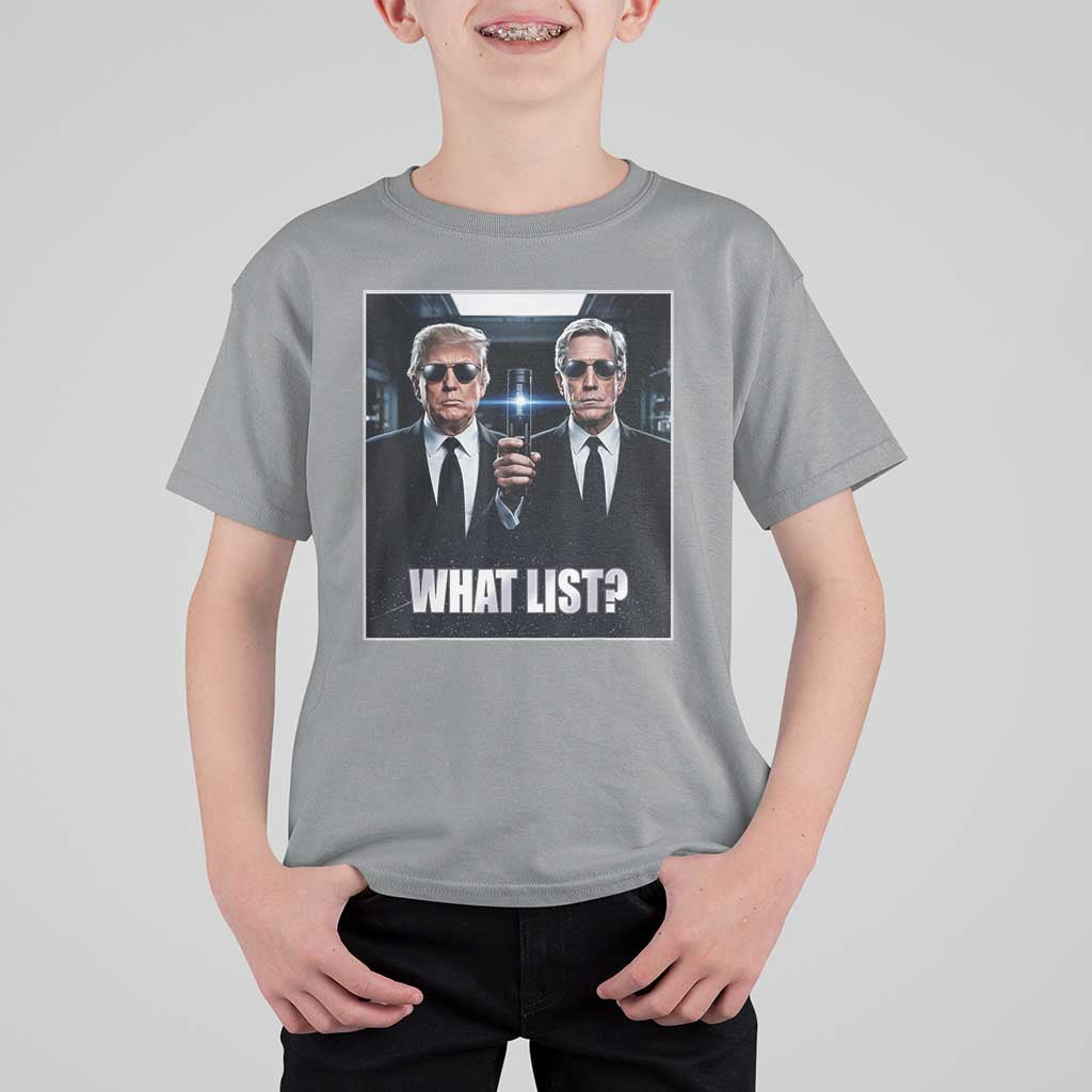 What List Dark Political Humor T Shirt For Kid Funny Political Conspiracy Parody - Wonder Print Shop