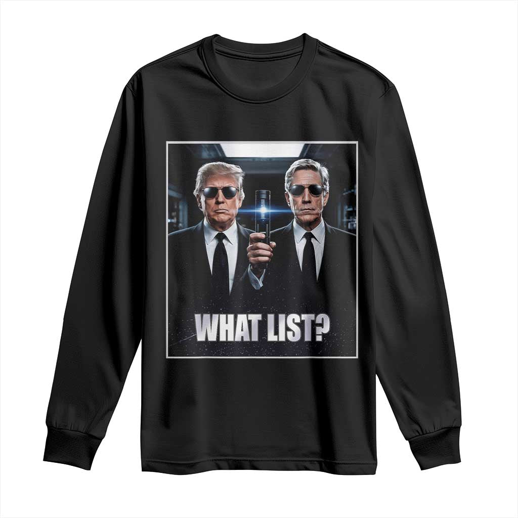 What List Dark Political Humor Long Sleeve Shirt Funny Political Conspiracy Parody - Wonder Print Shop