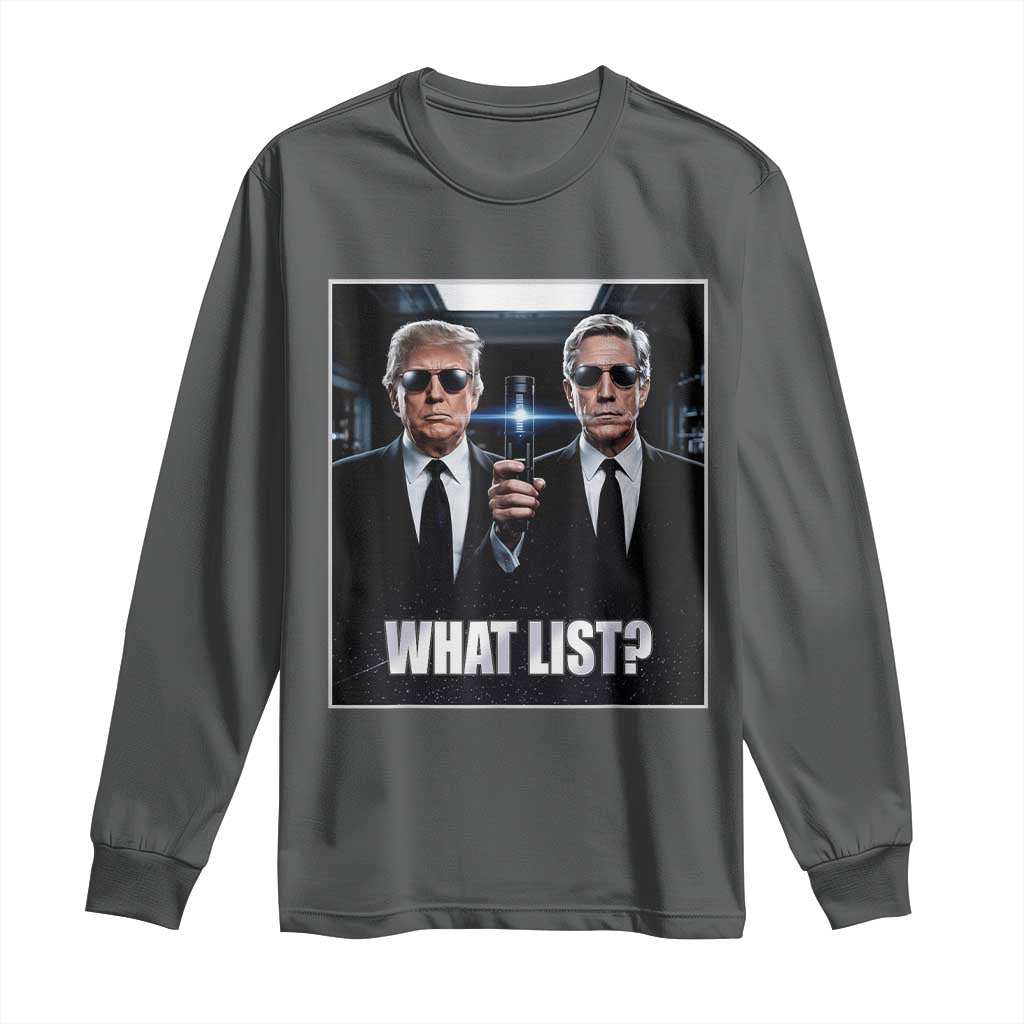 What List Dark Political Humor Long Sleeve Shirt Funny Political Conspiracy Parody - Wonder Print Shop