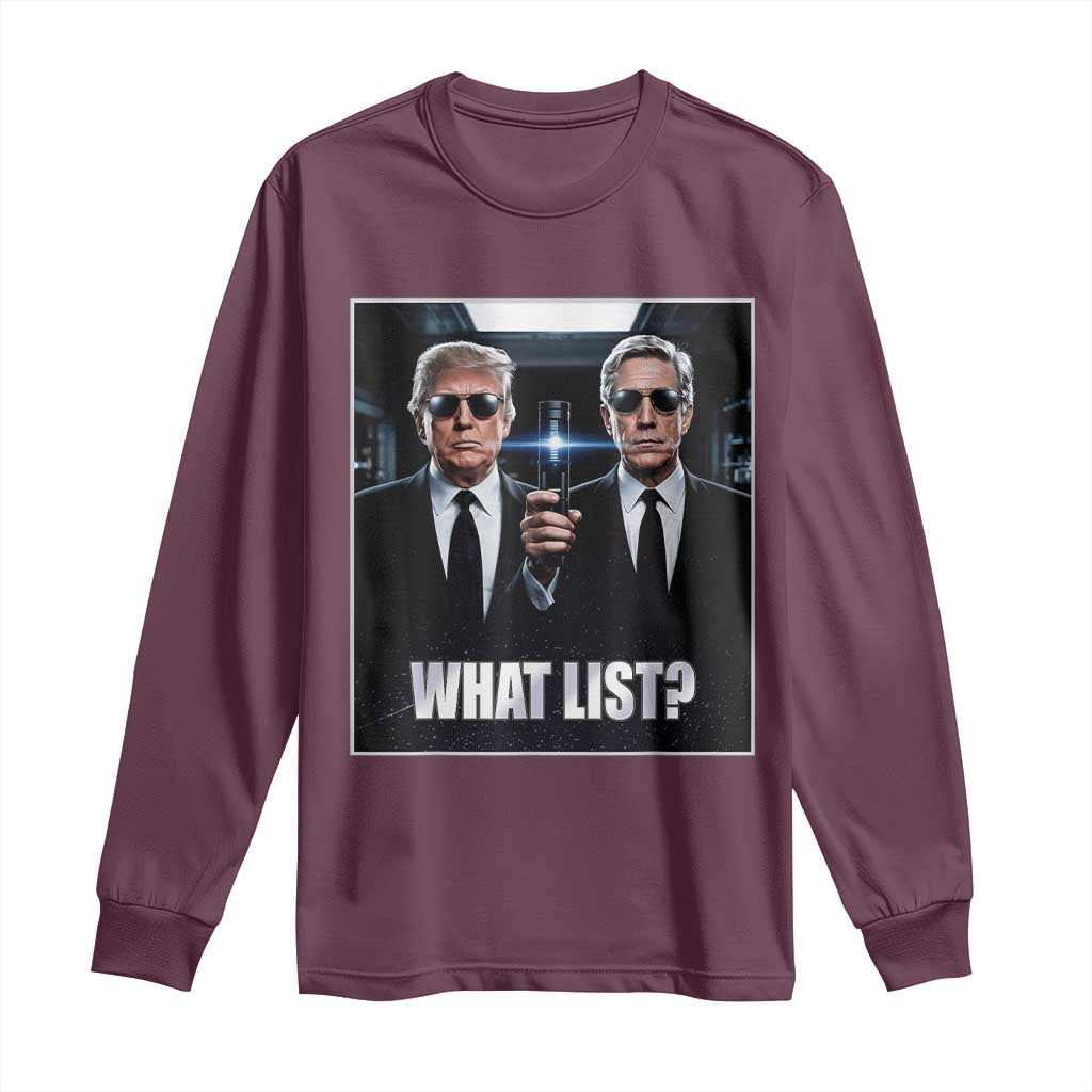 What List Dark Political Humor Long Sleeve Shirt Funny Political Conspiracy Parody - Wonder Print Shop