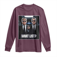 What List Dark Political Humor Long Sleeve Shirt Funny Political Conspiracy Parody - Wonder Print Shop
