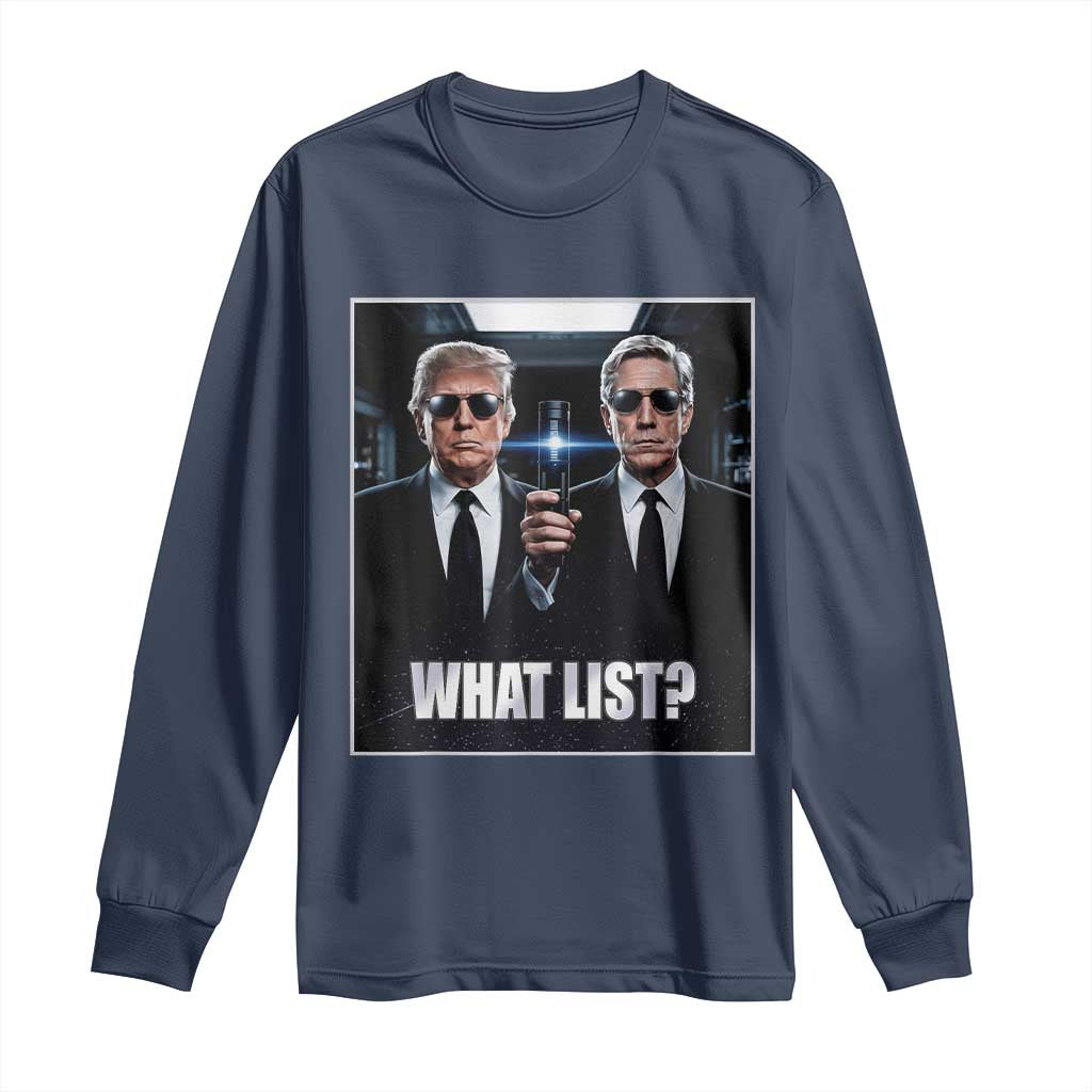 What List Dark Political Humor Long Sleeve Shirt Funny Political Conspiracy Parody - Wonder Print Shop