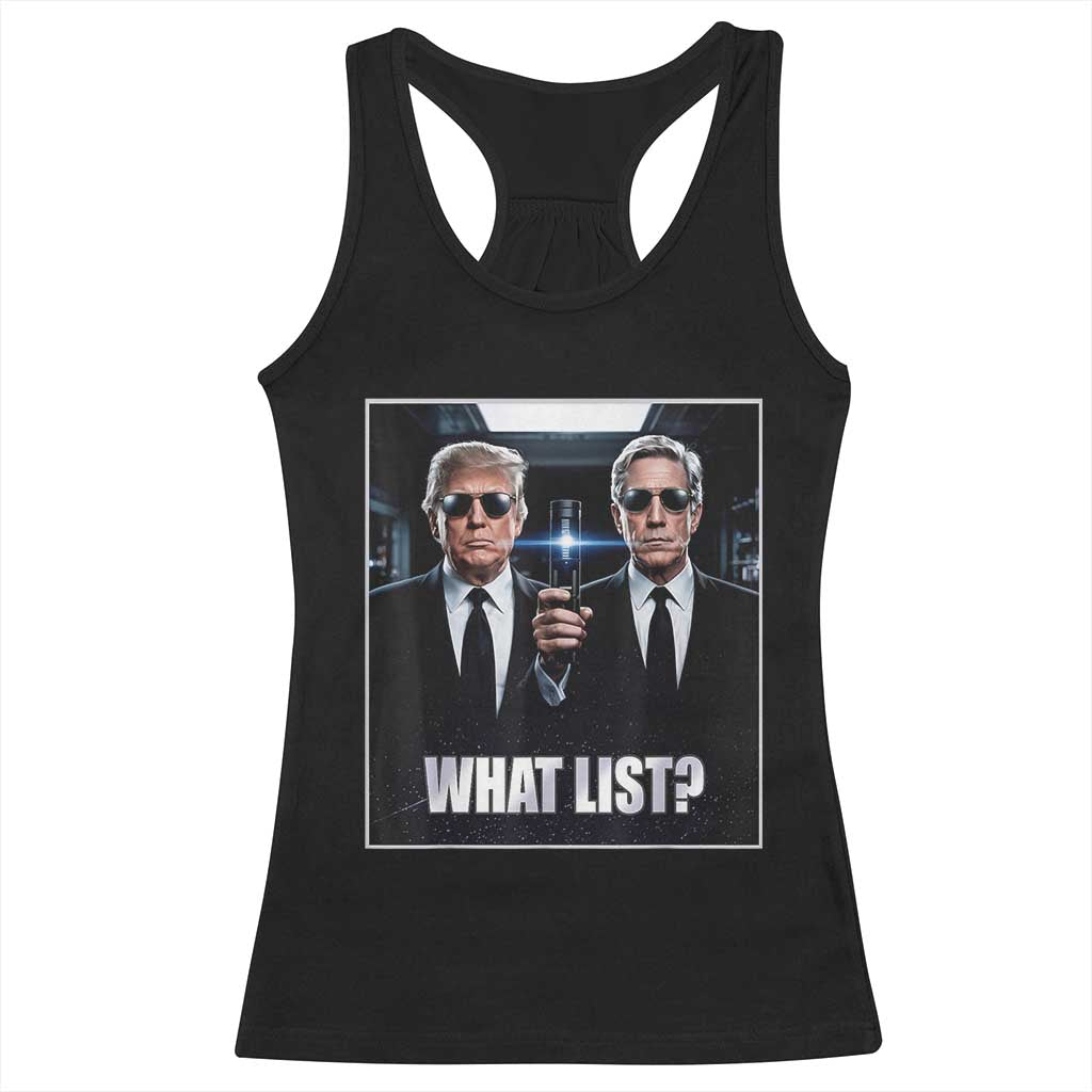 What List Dark Political Humor Racerback Tank Top Funny Political Conspiracy Parody - Wonder Print Shop