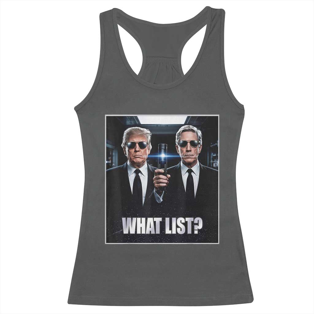 What List Dark Political Humor Racerback Tank Top Funny Political Conspiracy Parody - Wonder Print Shop