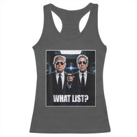 What List Dark Political Humor Racerback Tank Top Funny Political Conspiracy Parody - Wonder Print Shop