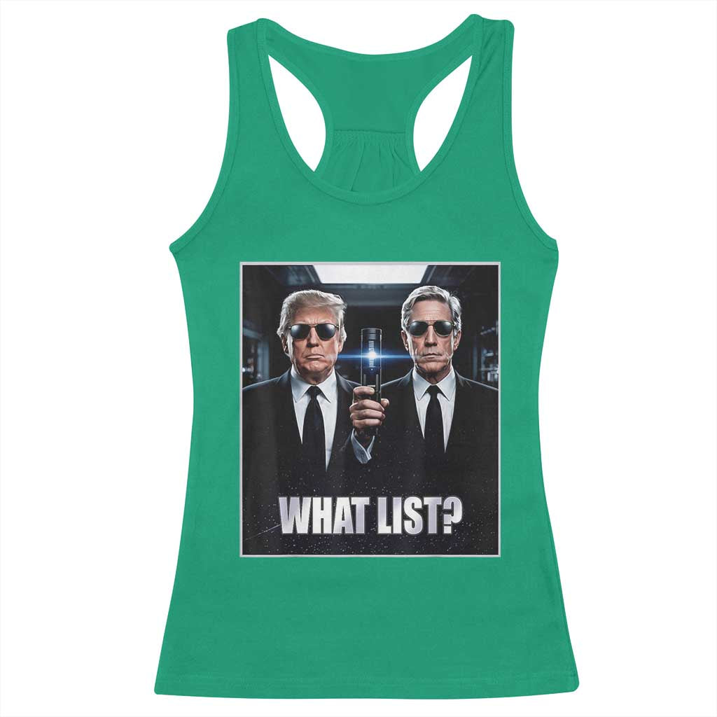 What List Dark Political Humor Racerback Tank Top Funny Political Conspiracy Parody - Wonder Print Shop