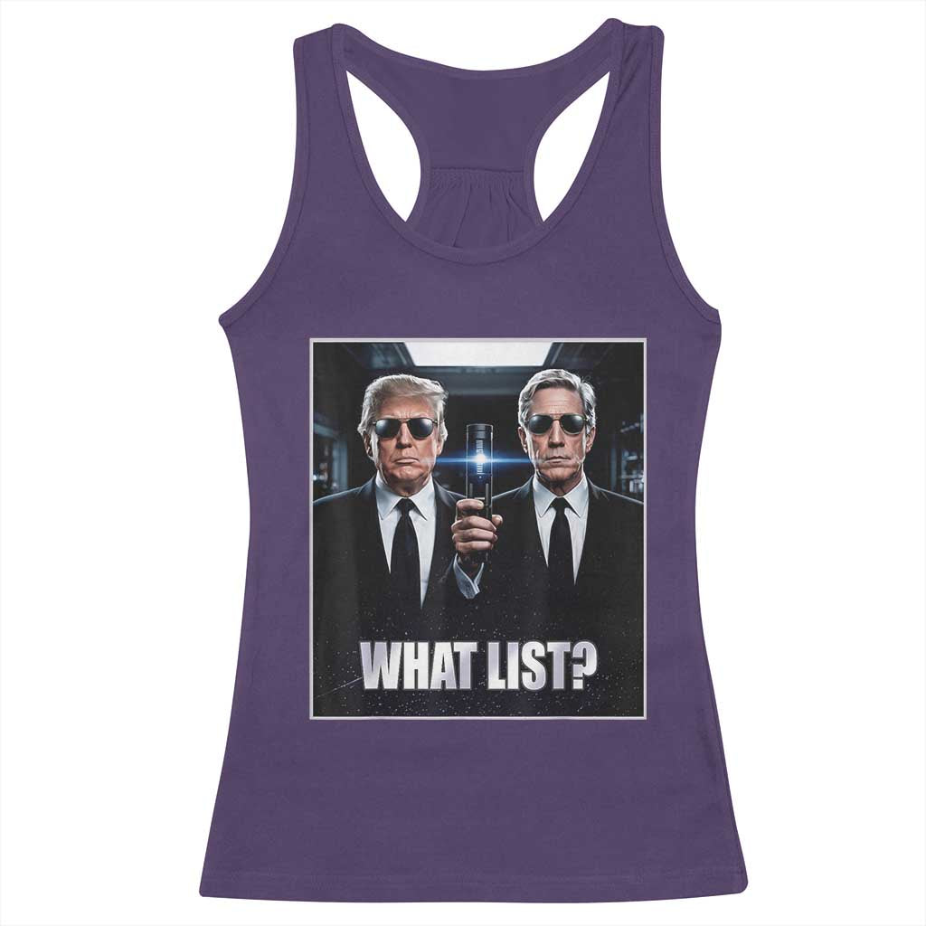 What List Dark Political Humor Racerback Tank Top Funny Political Conspiracy Parody - Wonder Print Shop