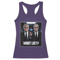 What List Dark Political Humor Racerback Tank Top Funny Political Conspiracy Parody - Wonder Print Shop
