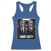 What List Dark Political Humor Racerback Tank Top Funny Political Conspiracy Parody - Wonder Print Shop