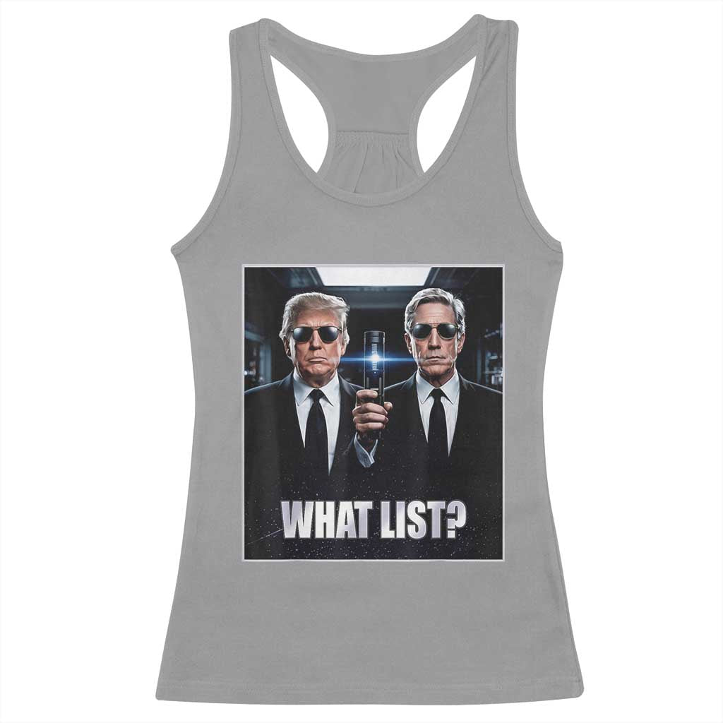 What List Dark Political Humor Racerback Tank Top Funny Political Conspiracy Parody - Wonder Print Shop