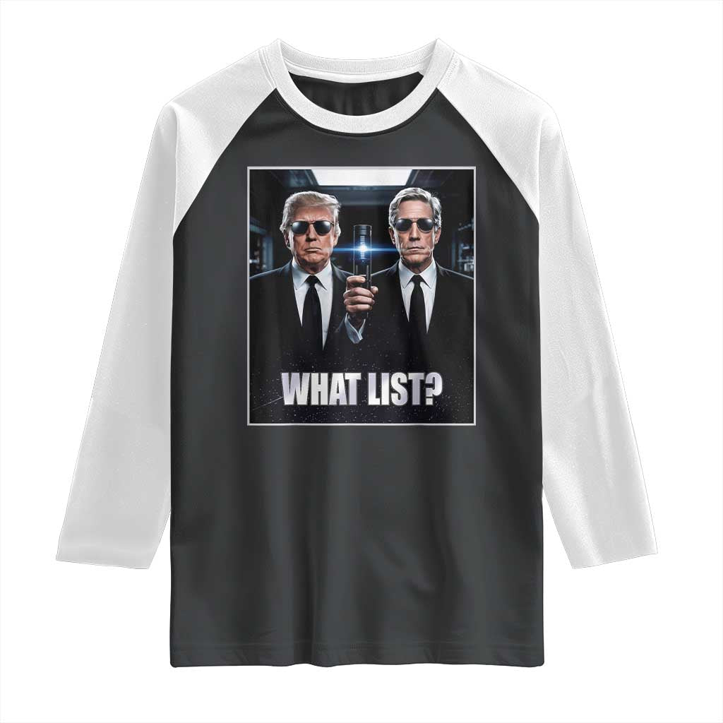 What List Dark Political Humor Raglan Shirt Funny Political Conspiracy Parody - Wonder Print Shop