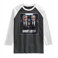 What List Dark Political Humor Raglan Shirt Funny Political Conspiracy Parody - Wonder Print Shop