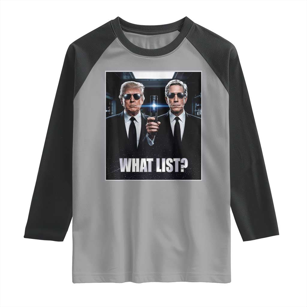 What List Dark Political Humor Raglan Shirt Funny Political Conspiracy Parody - Wonder Print Shop