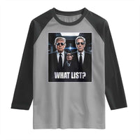 What List Dark Political Humor Raglan Shirt Funny Political Conspiracy Parody - Wonder Print Shop