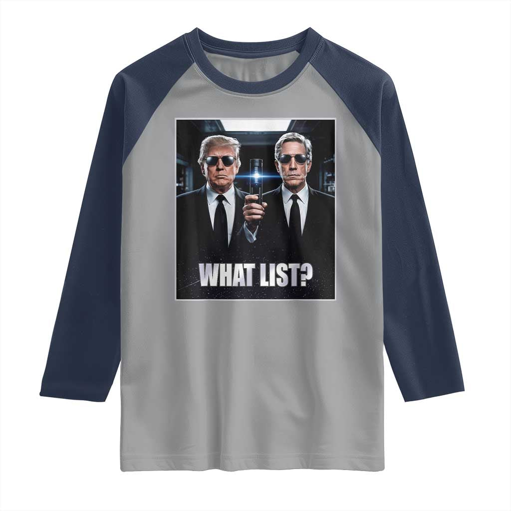 What List Dark Political Humor Raglan Shirt Funny Political Conspiracy Parody - Wonder Print Shop